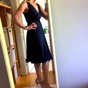 Jcrew Classic Black Satin Dress